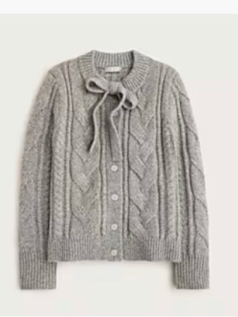 JCrew cable knit bow sweater XXS NWT